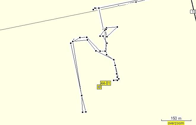 GPS track shows the outline of the field