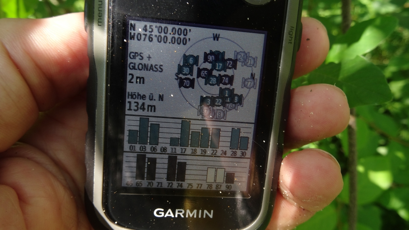 #06 GPS reading at 45N-76W