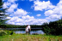 #2: Elda and Mark on the shore of the small lake.