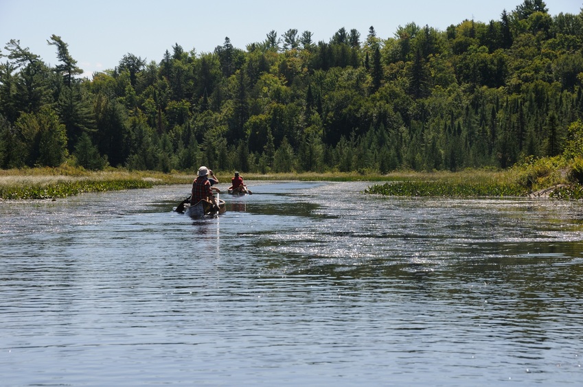 Paddling on the Amable du Fond River