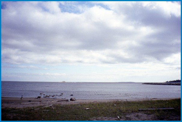 46N 83W is about 20 km out that way