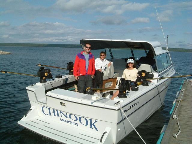 Mark, Risa and Mira, with Rob in the driver's seat