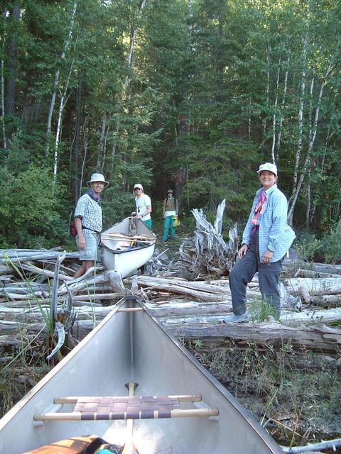 The Elf Lake portage was obstucted by driftwood