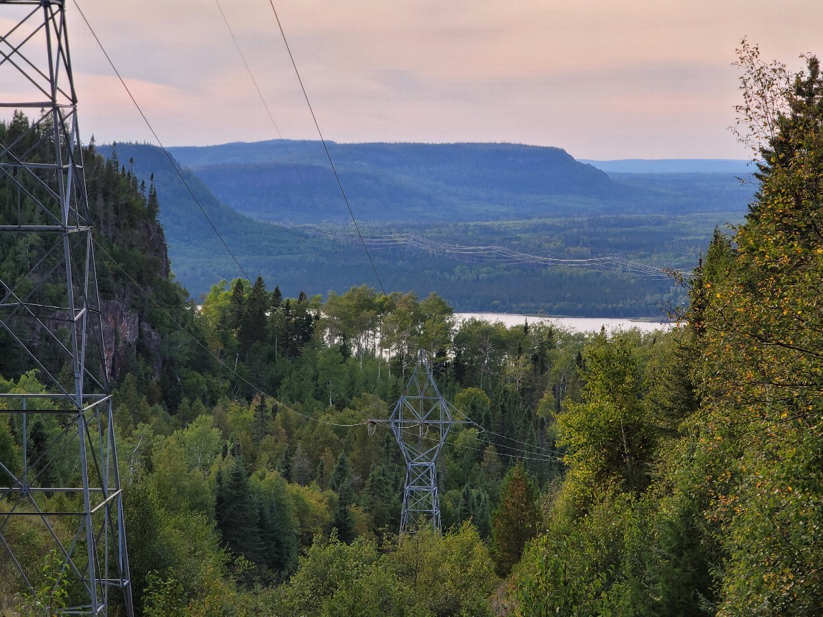 looking down towards the lake on the way to the confluence