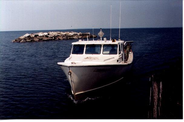 Shialla II, Captain Allan Morrison at the helm