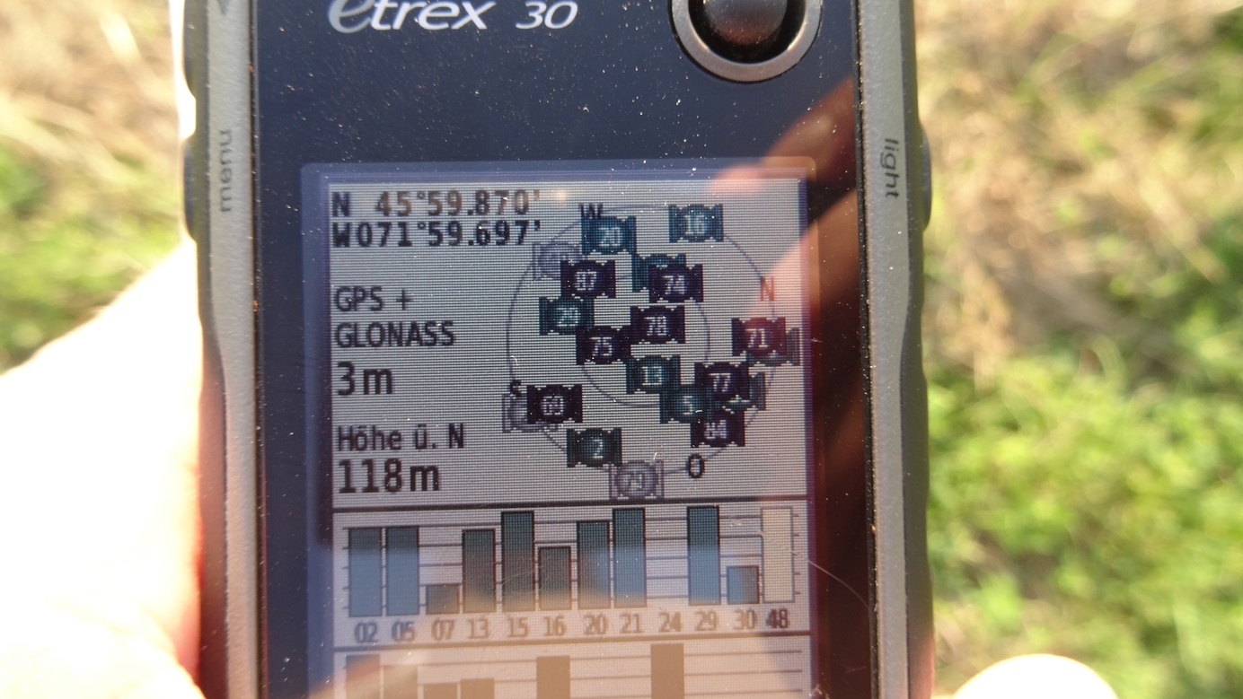 #04 GPS reading 460 m from the CP