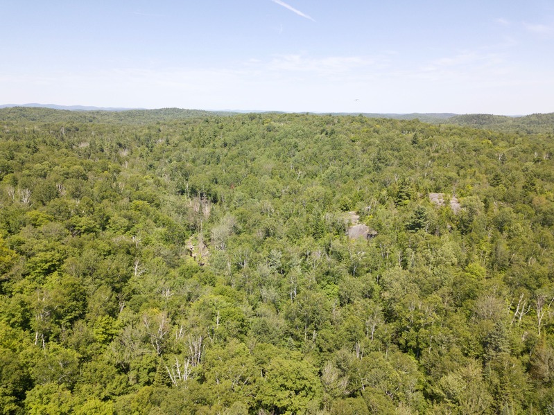 View North from 90 m above the point