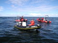 #8: Myself, Stephan, with Martin Savard on board my RIB with Daniel Bouchard behind me.