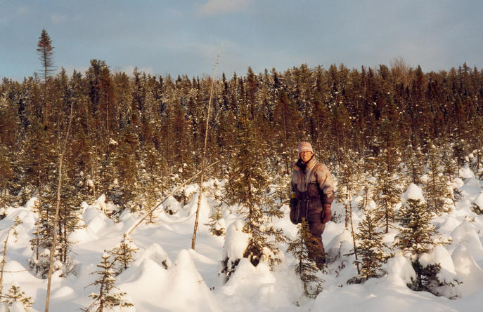 Nathalie in the middle of the swamp
