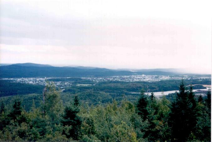 Chibougamau vue du mont Bourbeau - Chibougamau from mt. Bourbeau