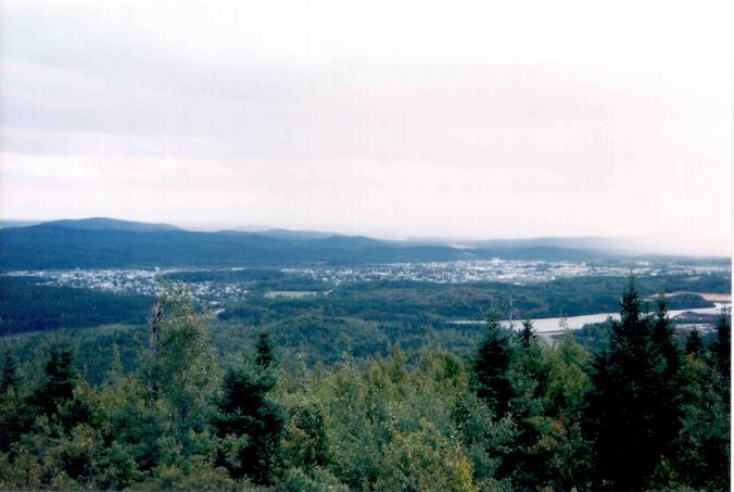 Chibougamau vue du mont Bourbeau - Chibougamau from mt. Bourbeau