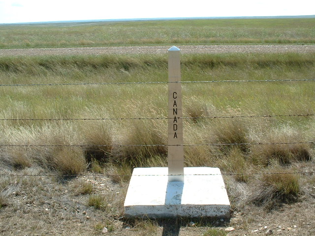 Border marker located along the way.