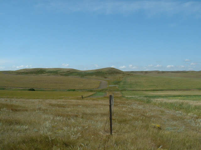 The start of my walk West toward the confluence.