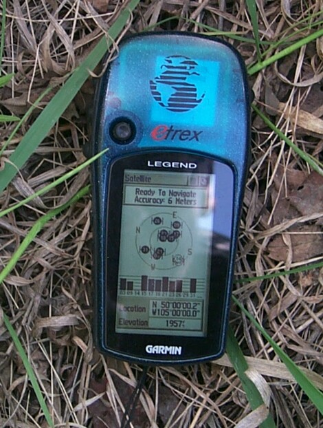GPS showing position