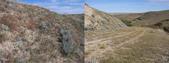 #2: Looking North from the confluence and from the ridge above the confluence.