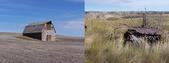 #6: An old barn near the confluence; the terrain along the South Saskatchewan River two kilometers North.