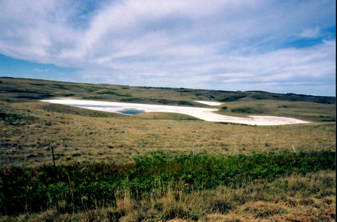 Almost dry wetlands not far from confluence