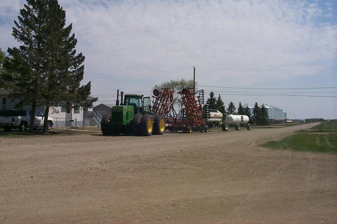 Home for lunch!  Typical equipment used to seed and fertilize crops all in one pass.