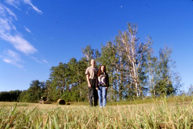 Elda and Mark in the area of the confluence.