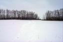 #5: Overview from 100 m SW.  Follow the footprints to the snowflake conveniently marking the CP in the center of the photo.