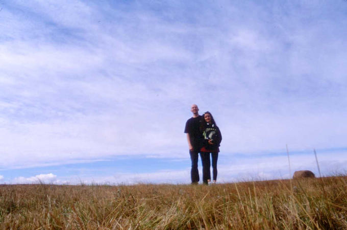 Mark and Elda standing at the confluence.