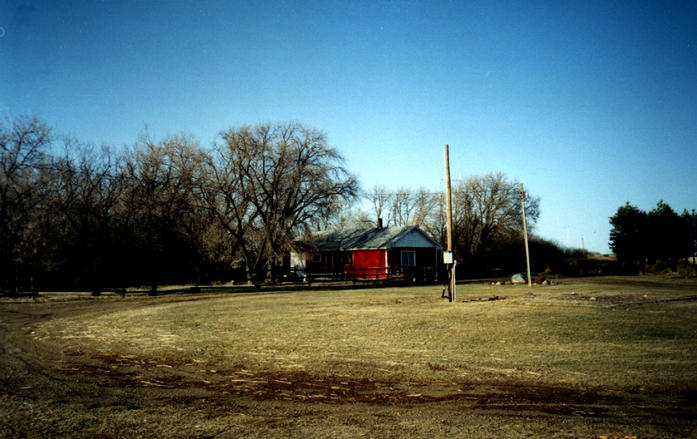 The house in the yard we passed through