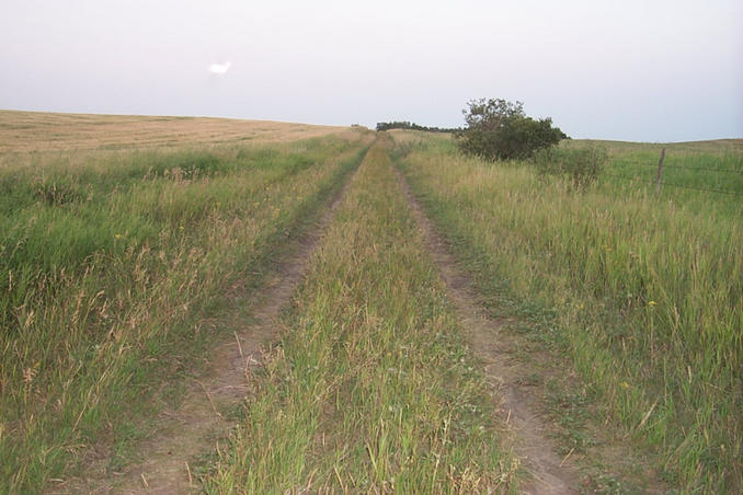 The trail in from the highway.