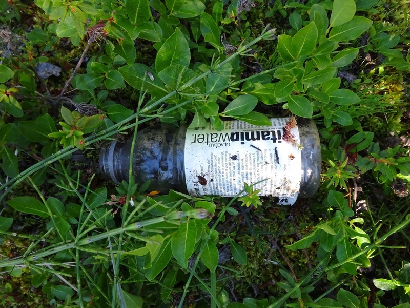 The litter bottle at the confluence point