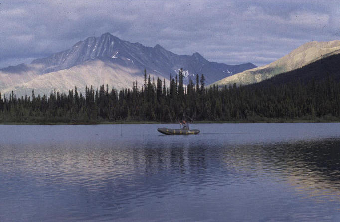 On Fuller Lake, target point at 15 kilometres distance