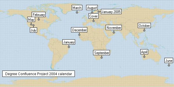 DCP 2004 Calendar locations