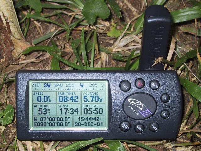 GPS reading at the confluence