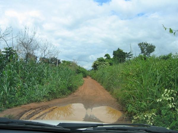 Erster Versuch: Die Piste nach Koriakro - The first try: the track towards Koriakro