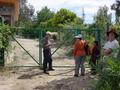 #3: Green metal gate to the confluence property