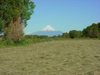 #1: Leste. Ao fundo o Vulcão Osorno - East. A view of Volcán Osorno.