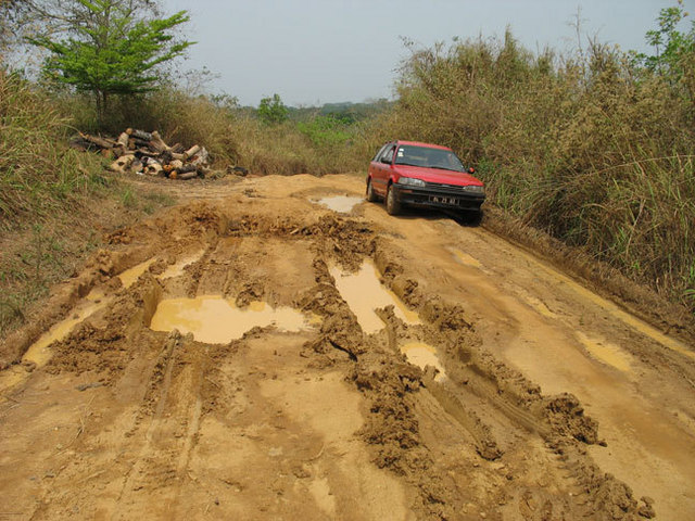 The rough track leading to the Confluence