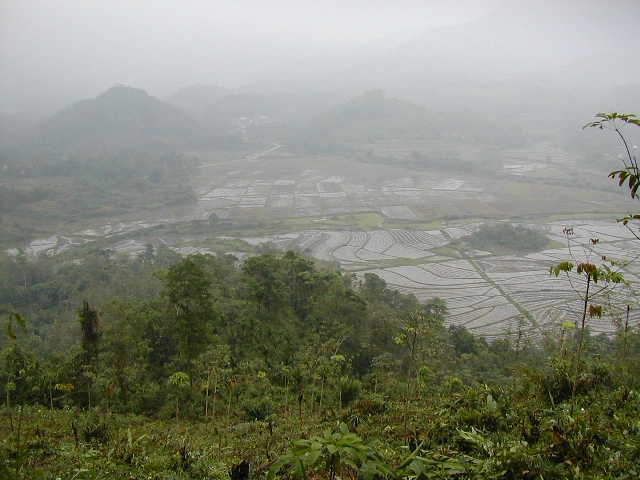 View from the hillside 3.7 km from the confluence point