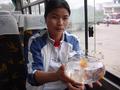 #2: Girl with goldfish bowl on the bus from Nanning to Nalong