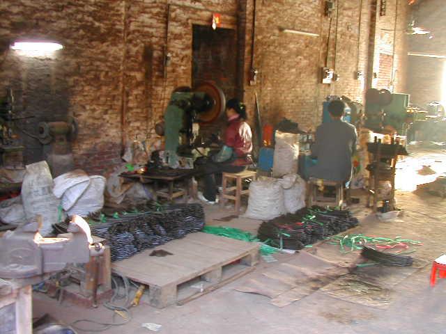 Metal Shop in an shack next to the Confluence Point