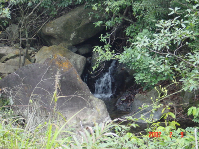 A pretty waterfall about 50 metres from the confluence