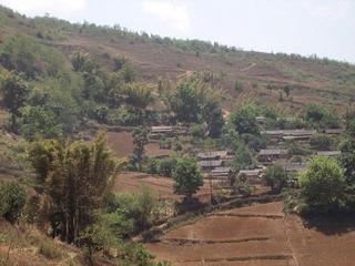 #1: South view contains the nearby village of Pin Zhan Jie.