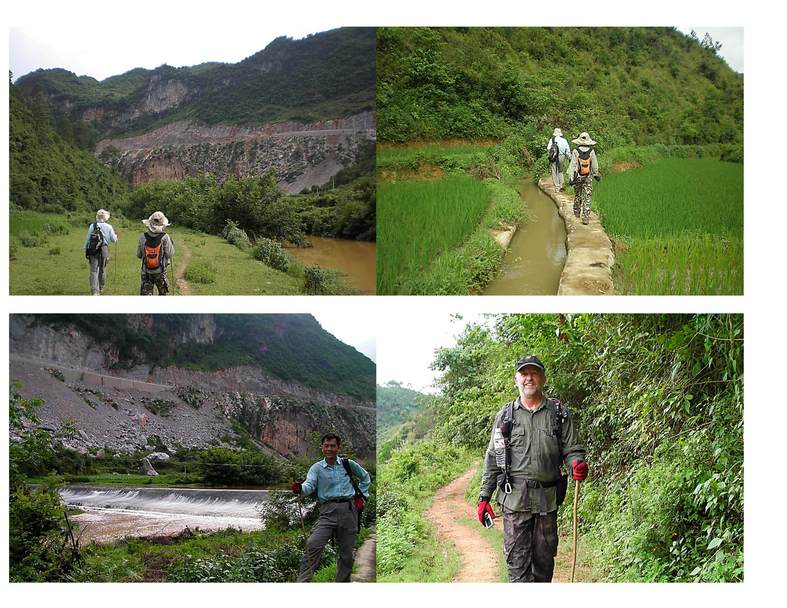 Easy hiking parallel to the road and next to the river