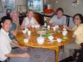 #10: Celebratory lunch in Datang Township: (left to right) Huang Haili, Brian, Lynne, Jim, Nur