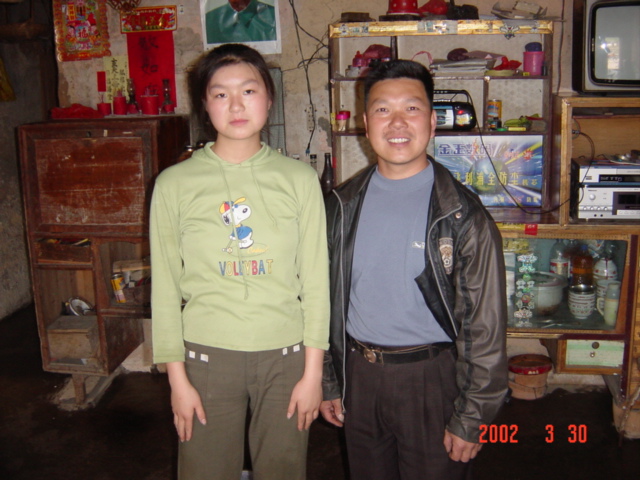 Motorcyclist and his daughter