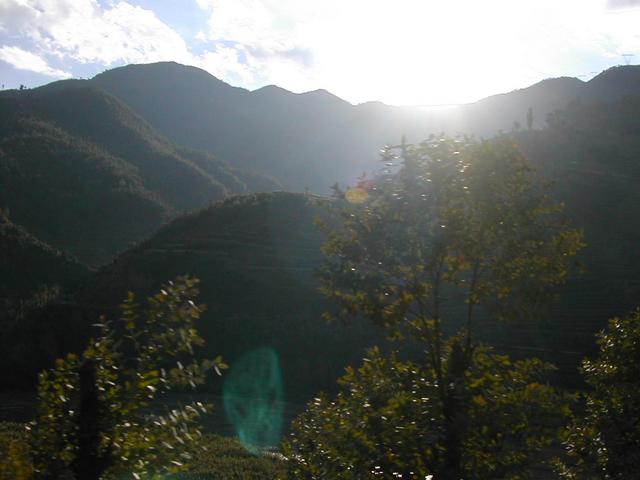 Looking west toward Sanjie and the confluence 5.1 km beyond