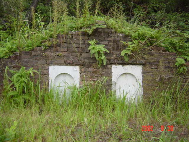 Graves on the hill to the south.