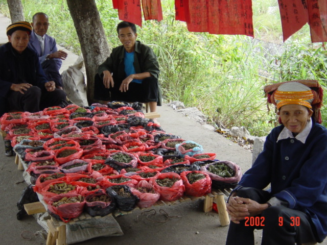 Roadside stall run by members of minority Yao Nationality.