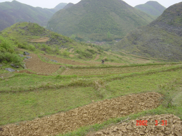 Village of Maoping visible in the distance