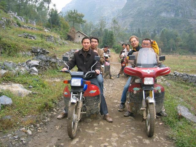 The Group on the Motor-Bikes