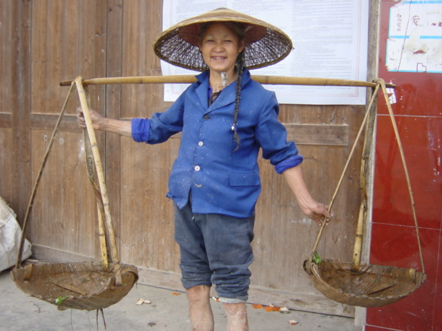 Local peasant woman in Jinxing village