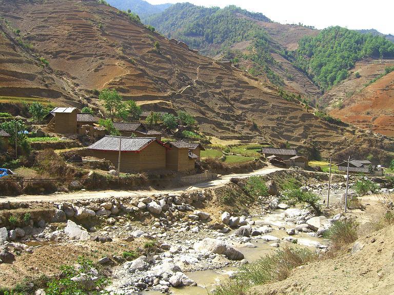 This is the village where we parked out truck and started walking.